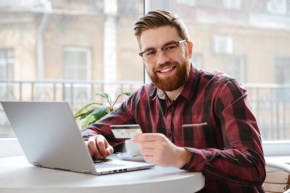 typing on a laptop